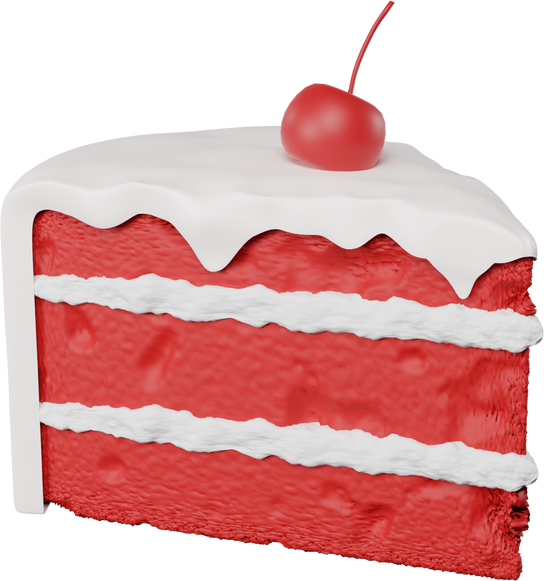 3D Red Velvet Cake